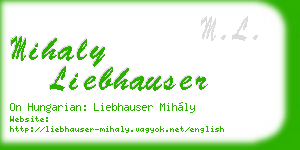 mihaly liebhauser business card